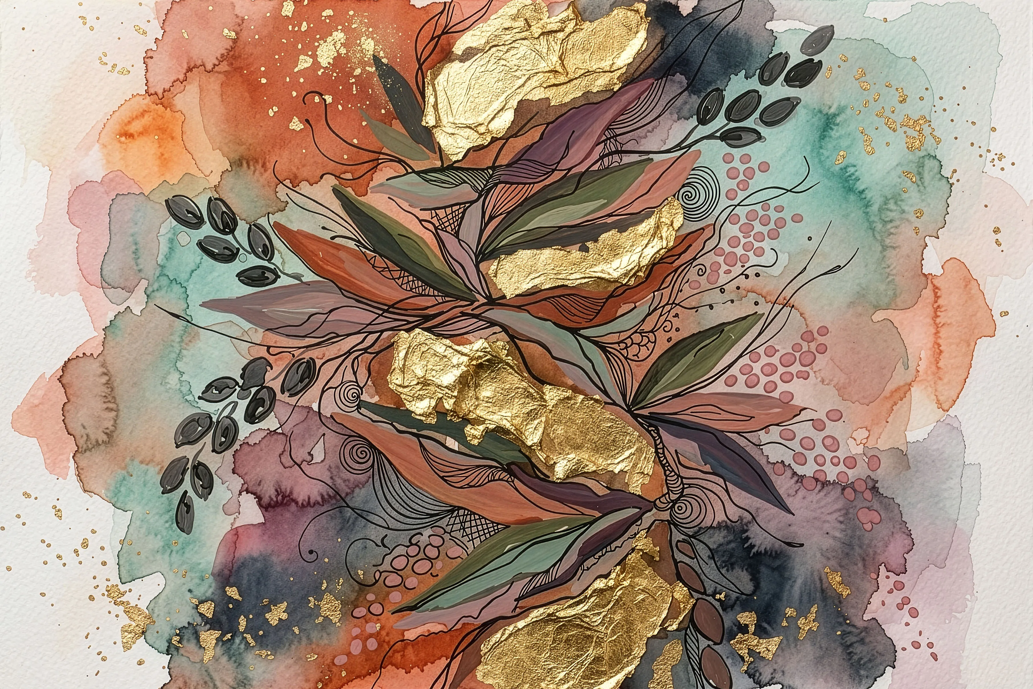 A watercolor painting made by for Website Template