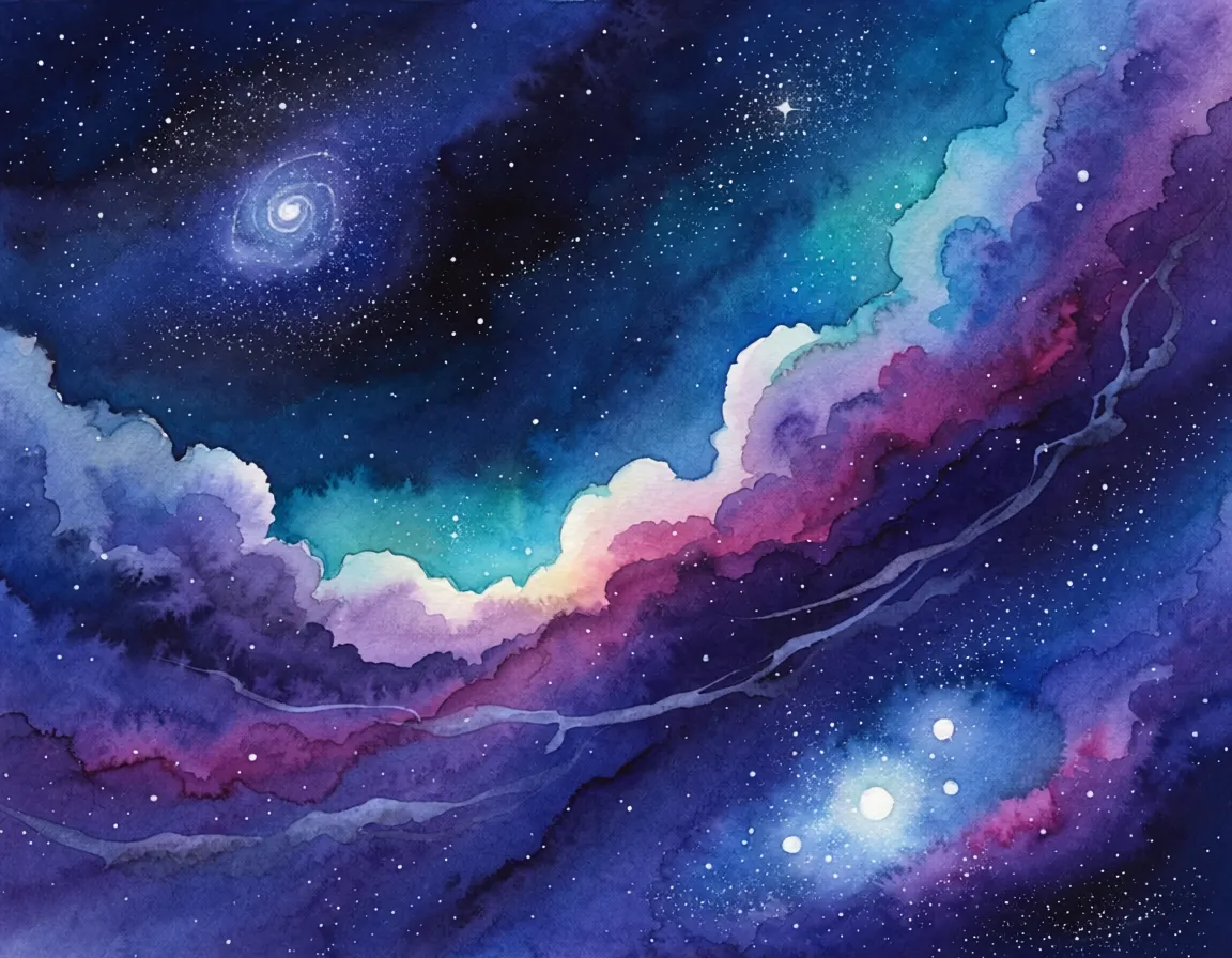 Edge of the Known — Infinite Horizon series, watercolor on paper